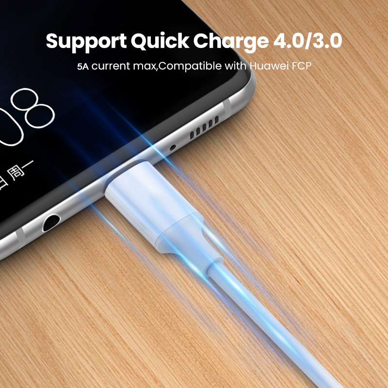 PD 100 W USB C – USB Type-C kábel Gyorstöltő adatkábel Huawei P30 Samsung Xiaomi telefon adatvonal gyorstöltő tartozékokhoz