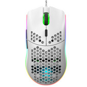 Csúcsminőségű, könnyű USB vezetékes játékegér RGB egér 6400 DPI méhsejt üreges számítógépes laptophoz fehér fekete makró programozás