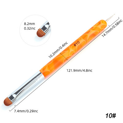 TIANMI Kolinsky Francia Nail Art Ecset Pöttyöző eszköz Akril körömdíszítés professzionális manikűrhöz Kutikula Clean Up Nail Art Design