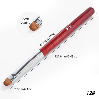 TIANMI Kolinsky Francia Nail Art Ecset Pöttyöző eszköz Akril körömdíszítés professzionális manikűrhöz Kutikula Clean Up Nail Art Design