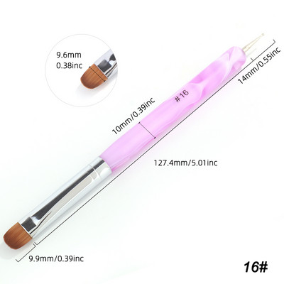 TIANMI Kolinsky Francia Nail Art Ecset Pöttyöző eszköz Akril körömdíszítés professzionális manikűrhöz Kutikula Clean Up Nail Art Design