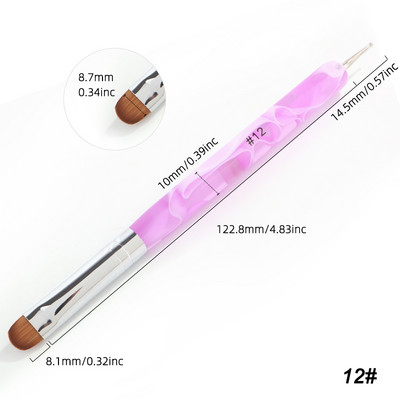 TIANMI Kolinsky Francia Nail Art Ecset Pöttyöző eszköz Akril körömdíszítés professzionális manikűrhöz Kutikula Clean Up Nail Art Design