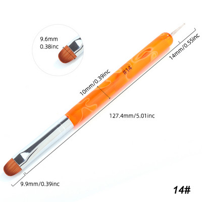 TIANMI Kolinsky Francia Nail Art Ecset Pöttyöző eszköz Akril körömdíszítés professzionális manikűrhöz Kutikula Clean Up Nail Art Design