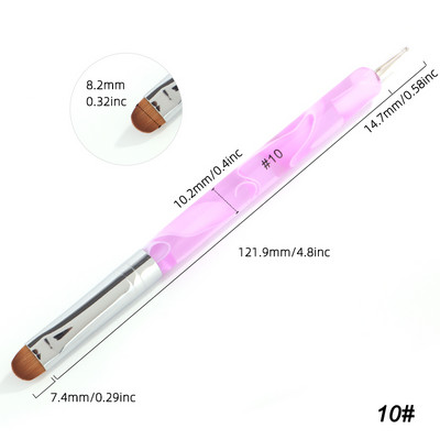 TIANMI Kolinsky Francia Nail Art Ecset Pöttyöző eszköz Akril körömdíszítés professzionális manikűrhöz Kutikula Clean Up Nail Art Design