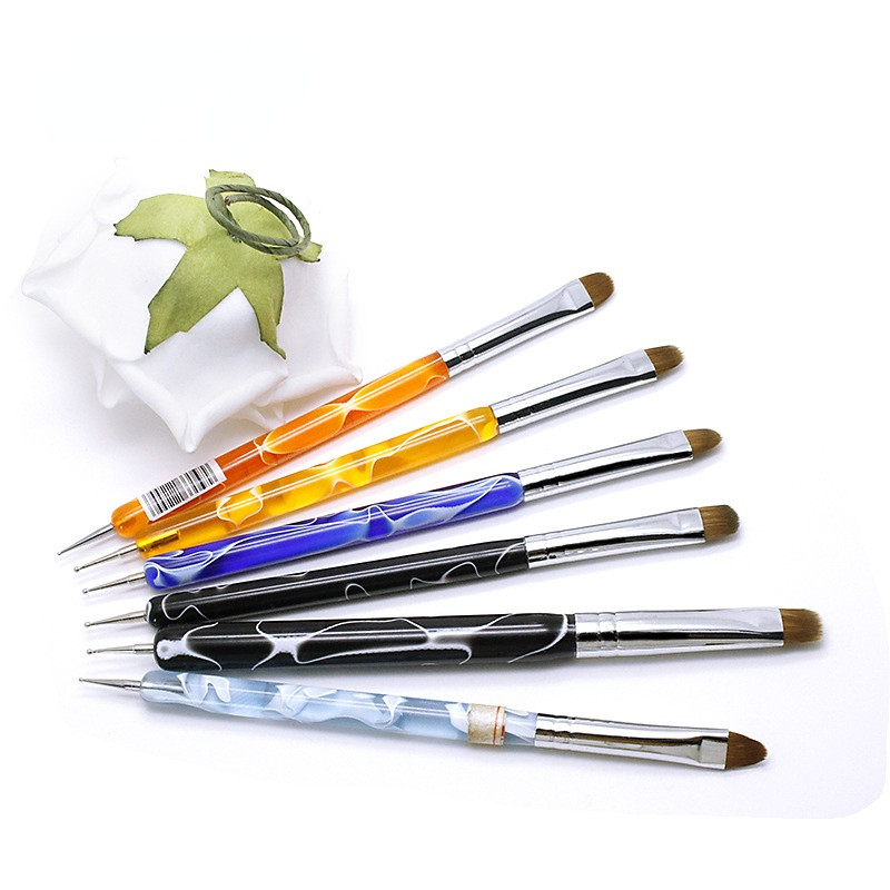 TIANMI Kolinsky Francia Nail Art Ecset Pöttyöző eszköz Akril körömdíszítés professzionális manikűrhöz Kutikula Clean Up Nail Art Design