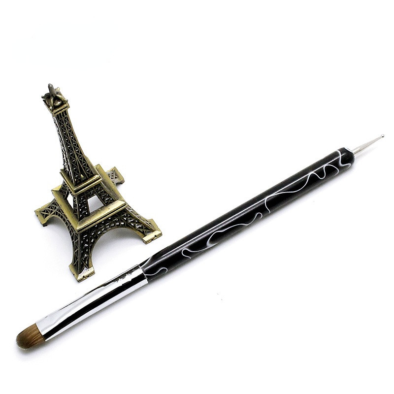 TIANMI Kolinsky Francia Nail Art Ecset Pöttyöző eszköz Akril körömdíszítés professzionális manikűrhöz Kutikula Clean Up Nail Art Design