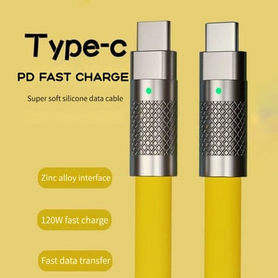 120W 6A PD 100W USB C na USB Type-C kábel s rýchlonabíjaním, nabíjačkou telefónu a dátovým káblom pre Huawei Xiaomi Redmi Samsung S2