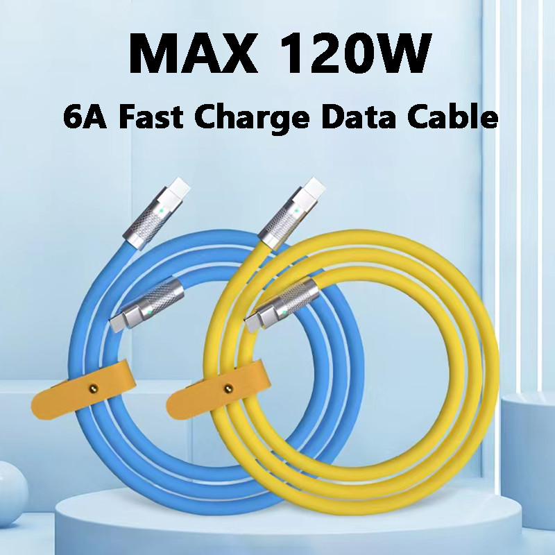 120W 6A PD 100W USB C na USB Type-C kábel s rýchlonabíjaním, nabíjačkou telefónu a dátovým káblom pre Huawei Xiaomi Redmi Samsung S2