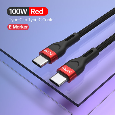 PZOZ PD 5A USB Type C – 100W USB C kábel Gyorstöltés Gyorstöltés MacBook iPad Samsung Xiaomi 60W USBC töltőkábelhez