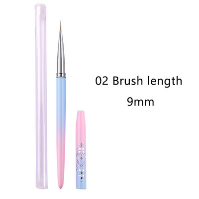 1 db Nail Art csíkos bélés ecset 3D tippek manikűr húzó vonal szennyeződés fényterápiás rajztoll UV gél ecsetek festőeszköz