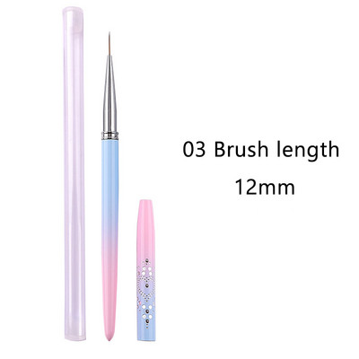 1 db Nail Art csíkos bélés ecset 3D tippek manikűr húzó vonal szennyeződés fényterápiás rajztoll UV gél ecsetek festőeszköz