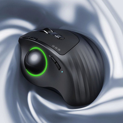 Mouse trackball wireless Bluetooth ProtoArc EM01 Mouse reîncărcabil RGB ergonomic Mouse 2.4G pentru computer PC iPad Mac Windows