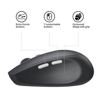 Logitech M590 Wireless Mute Bluetooth Mouse 2.4GHz Unifying Dual Mode 1000 DPI Multi-Device Optical Silent Mouse Office PC Мишки