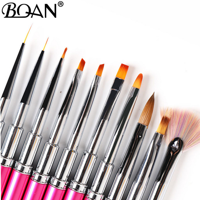 BQAN 1kom Nail Art Kist Pen Kosa glava Najlonska kosa Akril UV Gel Polish Builder Slikanje Savjeti za crtanje Art Dizajn Manikura