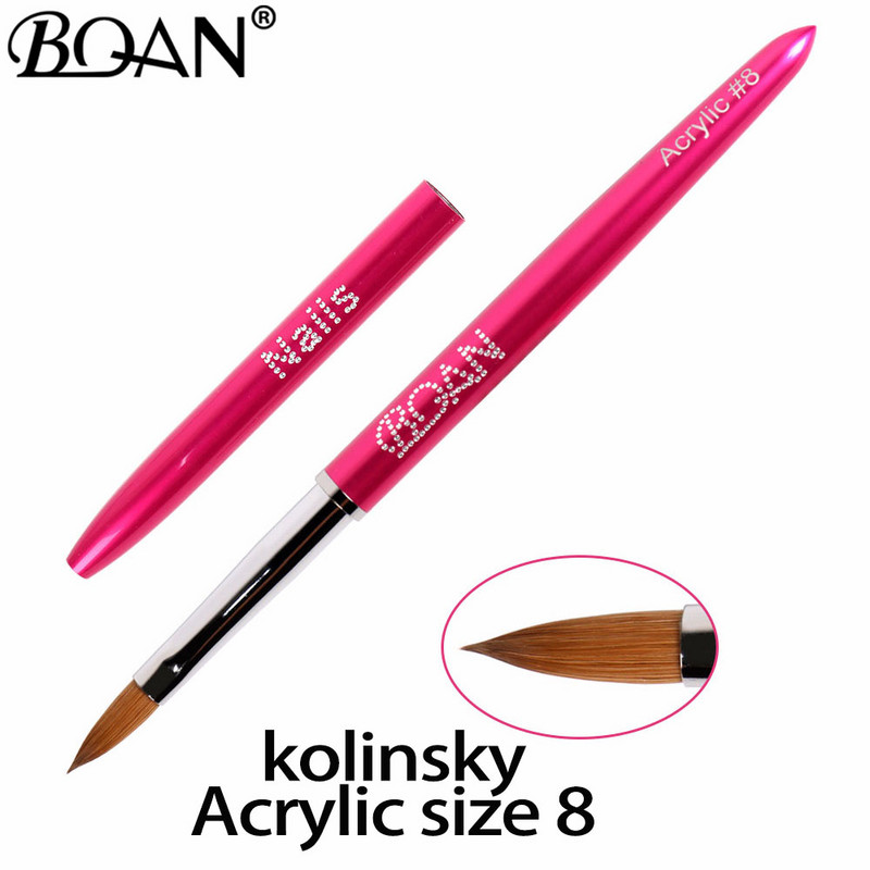 BQAN 1kom Nail Art Kist Pen Kosa glava Najlonska kosa Akril UV Gel Polish Builder Slikanje Savjeti za crtanje Art Dizajn Manikura