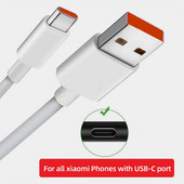Skirtas Xiaomi Turbo Charge Cable Original 6A 33W Usb Type C įkroviklio laidas, skirtas Mi 11 10 Poco X3 CC9 Pro 9T Redmi Note 10 Pro K40 Pro+