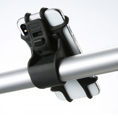 Suport pentru telefon din silicon Bicicletă Motocicletă Scooter electric Suport telefon reglabil anti-șoc Suport de montare pentru iPhone 14 Samsung