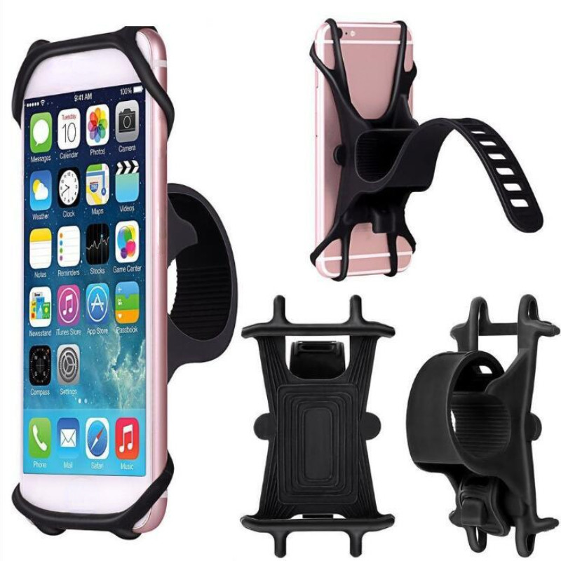 Suport pentru telefon din silicon Bicicletă Motocicletă Scooter electric Suport telefon reglabil anti-șoc Suport de montare pentru iPhone 14 Samsung