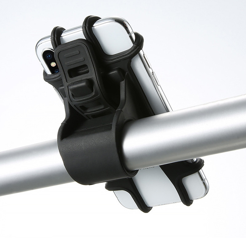 Suport pentru telefon din silicon Bicicletă Motocicletă Scooter electric Suport telefon reglabil anti-șoc Suport de montare pentru iPhone 14 Samsung