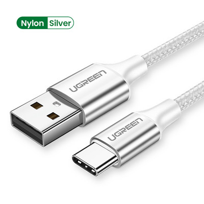Kábel UGREEN USB Type-C 3A pre rýchle nabíjanie pre Samsung S9 Xiaomi USB C dátový kábel Rýchlonabíjací kábel pre telefón Kábel Type-C USB
