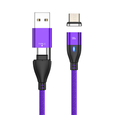 100W USB C na USB Type C magnetski kabel za punjenje PD brzi punjač 3 u 1 USB žičani kabel za Xiaomi Samsung Macbook iPad prijenosno računalo