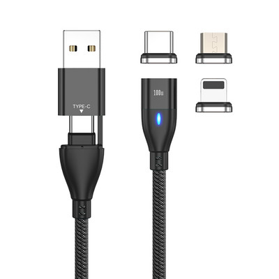 100W USB C na USB Type C magnetski kabel za punjenje PD brzi punjač 3 u 1 USB žičani kabel za Xiaomi Samsung Macbook iPad prijenosno računalo