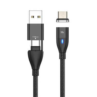 100W USB C na USB Type C magnetski kabel za punjenje PD brzi punjač 3 u 1 USB žičani kabel za Xiaomi Samsung Macbook iPad prijenosno računalo