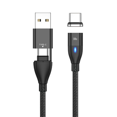 100W USB C na USB Type C magnetski kabel za punjenje PD brzi punjač 3 u 1 USB žičani kabel za Xiaomi Samsung Macbook iPad prijenosno računalo