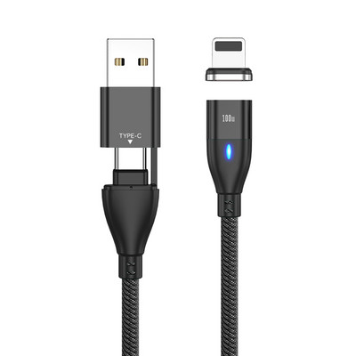 100W USB C na USB Type C magnetski kabel za punjenje PD brzi punjač 3 u 1 USB žičani kabel za Xiaomi Samsung Macbook iPad prijenosno računalo