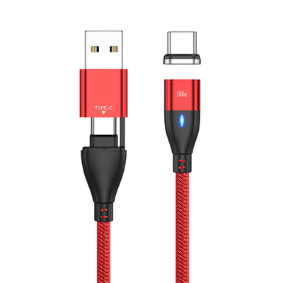 100W USB C na USB Type C magnetski kabel za punjenje PD brzi punjač 3 u 1 USB žičani kabel za Xiaomi Samsung Macbook iPad prijenosno računalo