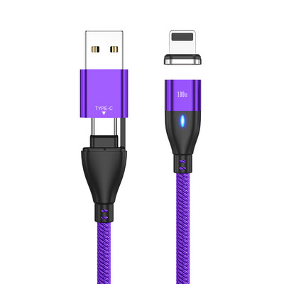 100W USB C na USB Type C magnetski kabel za punjenje PD brzi punjač 3 u 1 USB žičani kabel za Xiaomi Samsung Macbook iPad prijenosno računalo