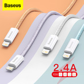 Baseus USB kábel pre iPhone 13 12 11 Pro XS Max XR X 8 7 Mini 2.4A rýchlonabíjací dátový telefónny kábel pre iPhone 13Pro Max drôtový kábel