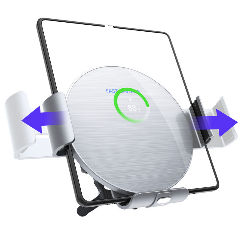 Galaxy Z Fold 4 3 2 autotelefoni hoidik auto kahe spiraaliga juhtmevaba laadija jaoks Samsung W22 W21 kokkupandava telefoni jaoks kiirlaadimine