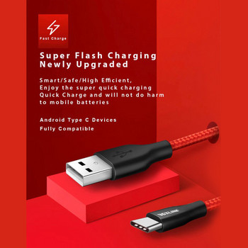 VOXLINK USB Type C USB 2.4A кабел USB C Type-C кабел за синхронизиране и зареждане за Huawei P20 Mate20 OnePlus 2 ZUK Z1 LG G5 Xiaomi 8SE HTC10