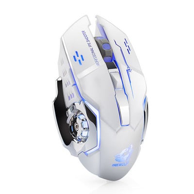 X8 bežični miš za igranje Punjivi tihi LED pozadinsko osvjetljenje USB optički ergonomski miš za igranje LOL miševi miš za surfanje za igrače za PC