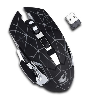 X8 bežični miš za igranje Punjivi tihi LED pozadinsko osvjetljenje USB optički ergonomski miš za igranje LOL miševi miš za surfanje za igrače za PC