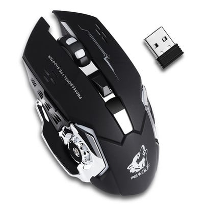 X8 bežični miš za igranje Punjivi tihi LED pozadinsko osvjetljenje USB optički ergonomski miš za igranje LOL miševi miš za surfanje za igrače za PC
