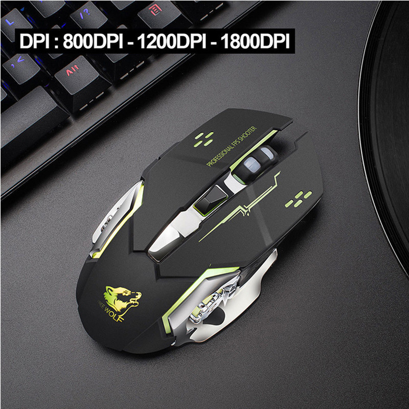 X8 bežični miš za igranje Punjivi tihi LED pozadinsko osvjetljenje USB optički ergonomski miš za igranje LOL miševi miš za surfanje za igrače za PC