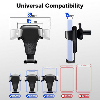 Car Gravity Expansion Phone Holder Universal Car Auto Air Vent Clip Mount Стойка за смарт телефон Стойка за мобилен телефон за iPhone Samsung