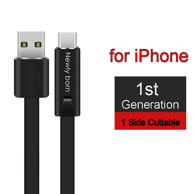 BAECOAR 2M javítható USB kábel Micro USB Type C kábel Állítható C típusú telefonkábel Vágható telefon töltő iPhone Androidhoz