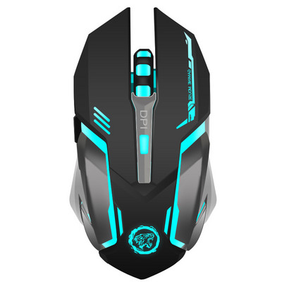 Újratölthető vezeték nélküli játék egér 7 színű háttérvilágítású Breath Comfort Gamer egerek számítógéphez asztali laptop notebook PC