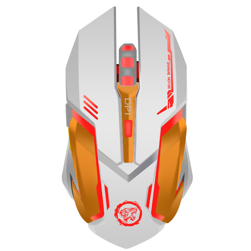 Újratölthető vezeték nélküli játék egér 7 színű háttérvilágítású Breath Comfort Gamer egerek számítógéphez asztali laptop notebook PC