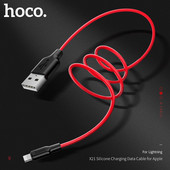 Silikónový nabíjací USB kábel HOCO pre iPhone X 8 7 6 Plus pre Apple iPhone XS Max, nabíjačka pre iPad, ohňovzdorný, dobrý pocit v ruke