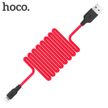 Καλώδιο USB φόρτισης HOCO σιλικόνης για iphone X 8 7 6 Plus για Apple iPhone XS Max Φορτιστής iPad Αντοχή στη φωτιά καλή αίσθηση χεριού
