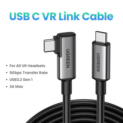 【Novo u prodaji】UGREEN USB C Link kabel za Quest 2 slušalice VR USB3.2 Gen1 velike brzine 5 Gbps 5 m Kabel za punjenje 60 W USB C Link kabel