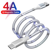 Za Samsung S22 Ultra Xiaomi Redmi Magnetic Data Sync Corde Rope Fast Charging 4A USB kabel Za Type C Micro Charger Dodaci