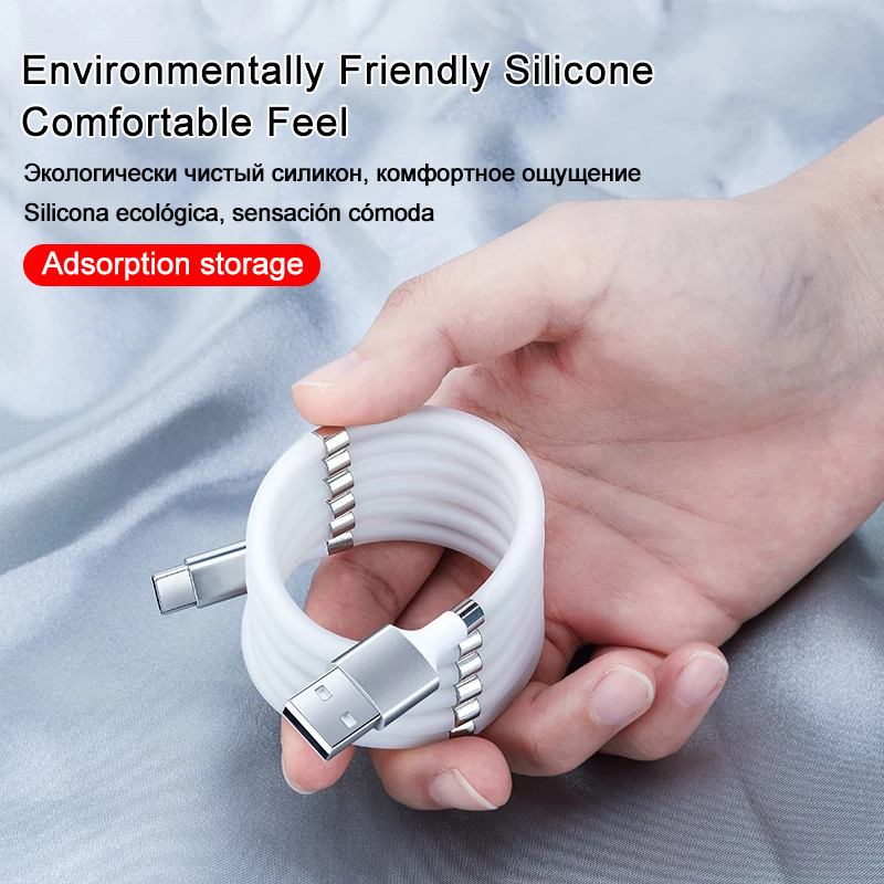 Pentru Samsung S22 Ultra Xiaomi Redmi Cablu de sincronizare a datelor magnetice Coardă Încărcare rapidă Cablu USB 4A pentru accesorii pentru microîncărcător tip C