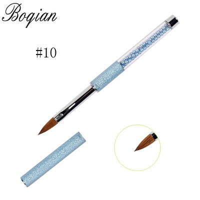 BQAN #2-#20 Rose Gold Kolinsky Sable köröm akril ecset UV gél faragó toll ecset folyékony púder barkácsolás körömrajzoló köröm ecset