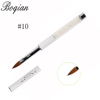 BQAN #2-#20 Rose Gold Kolinsky Sable köröm akril ecset UV gél faragó toll ecset folyékony púder barkácsolás körömrajzoló köröm ecset
