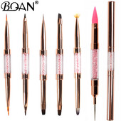 BQAN Gold Rose duplafejű körömkefe Crystal Drawing Gel Brush Liner Ecset Festés Toll Gél Lakk Crystal Nail Art manikűr